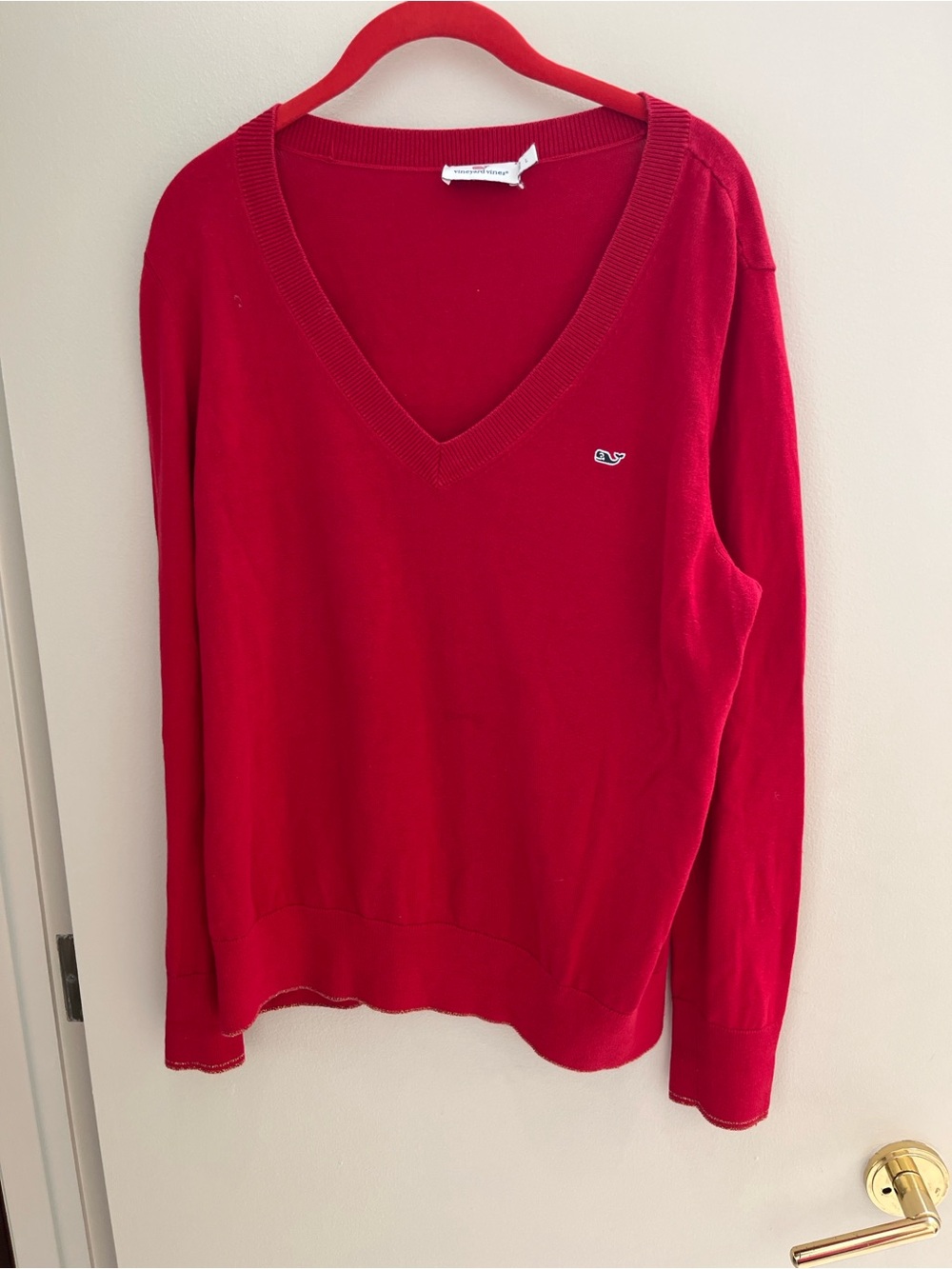 Vineyard Vines Red V-Neck Sweater